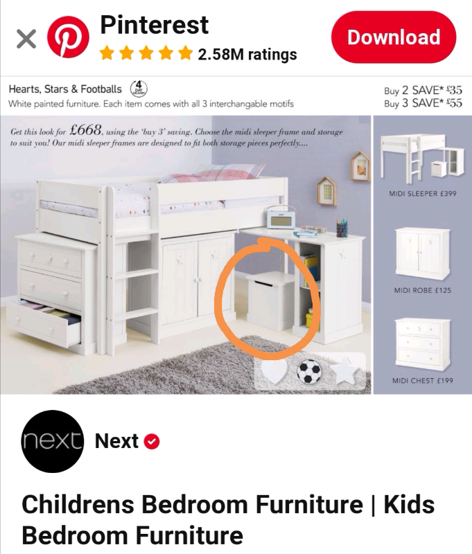 gumtree childrens bedroom furniture